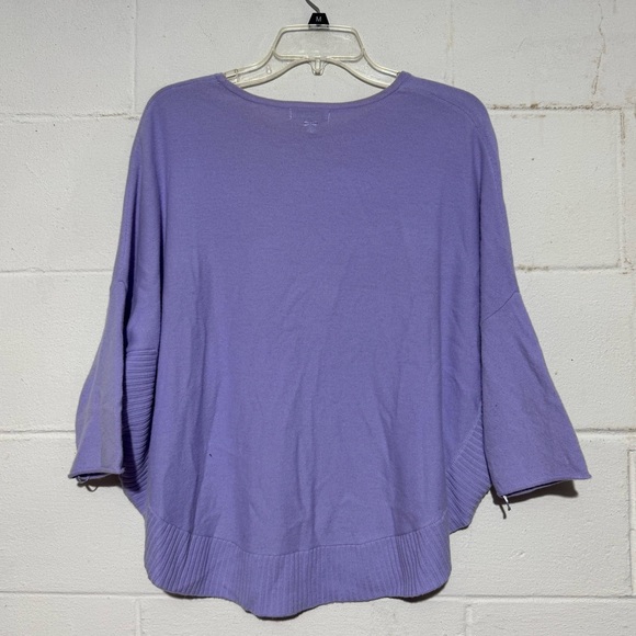 Tyler Boe Cashmere Capelet Sweater Size S Lavender Lilac Quiet Luxury Old Money - Picture 4 of 5